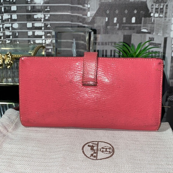 Authentic Rare Pink Hermes Bearn Wallet - Picture 7 of 16